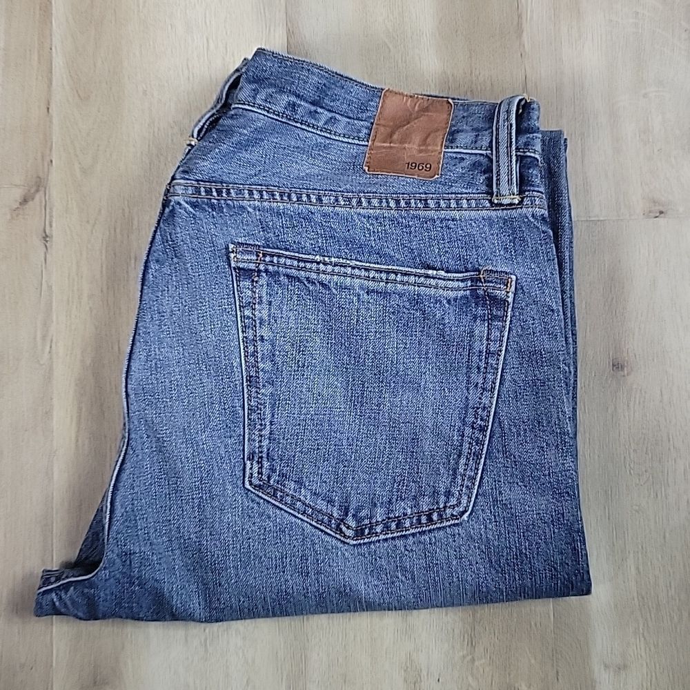 Men's Gap Straight Leg Blue Denim Jeans 33x32